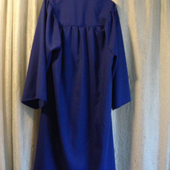 ROYAL BLUE GRADUATION ROBE & HAT - Picture 4 of 5